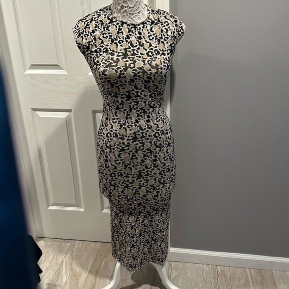 Brand new Zara Fitted Cap  Leopard Prints Midi Dress - Picture 2 of 9